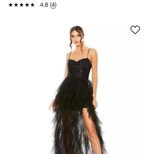 Women's Ieena Sequin Mini Dress With High Low Ruffle Tiered Train